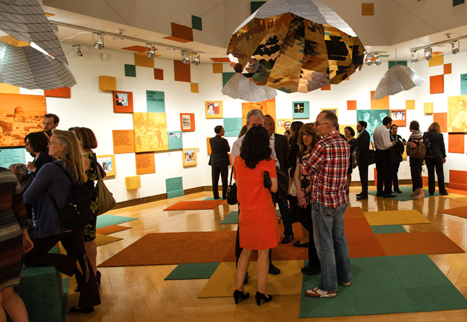Exhibition opening, 2012<br>Photograph by Keith Sirchio 