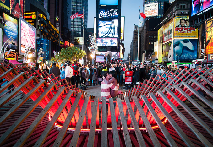 Heartwalk, Times Square, NY, 2013 <br>Photograph by Keith Sirchio