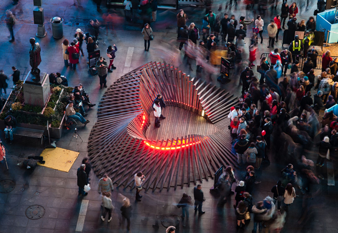 Heartwalk, Times Square, NY, 2013 <br>Photograph by Keith Sirchio